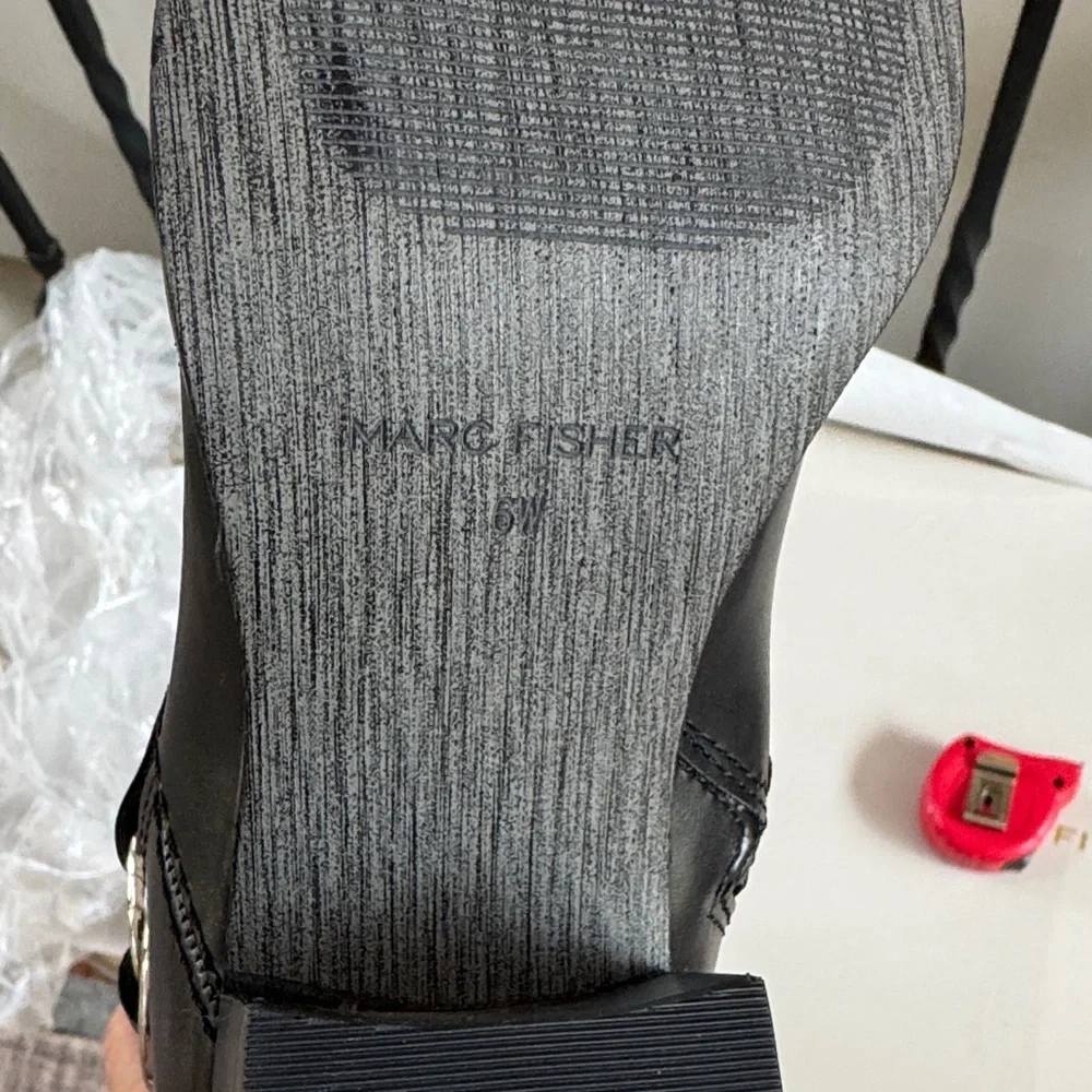 Black Knee-High Leather & Suede Riding Boots